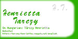 henrietta tarczy business card