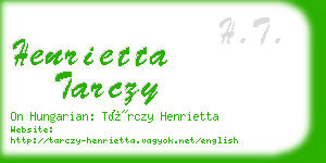 henrietta tarczy business card